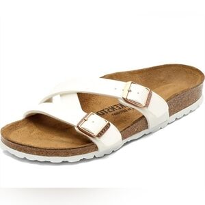 Birkenstock Yao Balance White Sandal Size 37